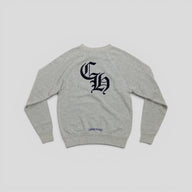 Chrome Hearts Women's Triple Cross CH Flocked Crewneck in Grey