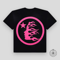 Hellstar Classic Logo T-shirt in Black / Pink