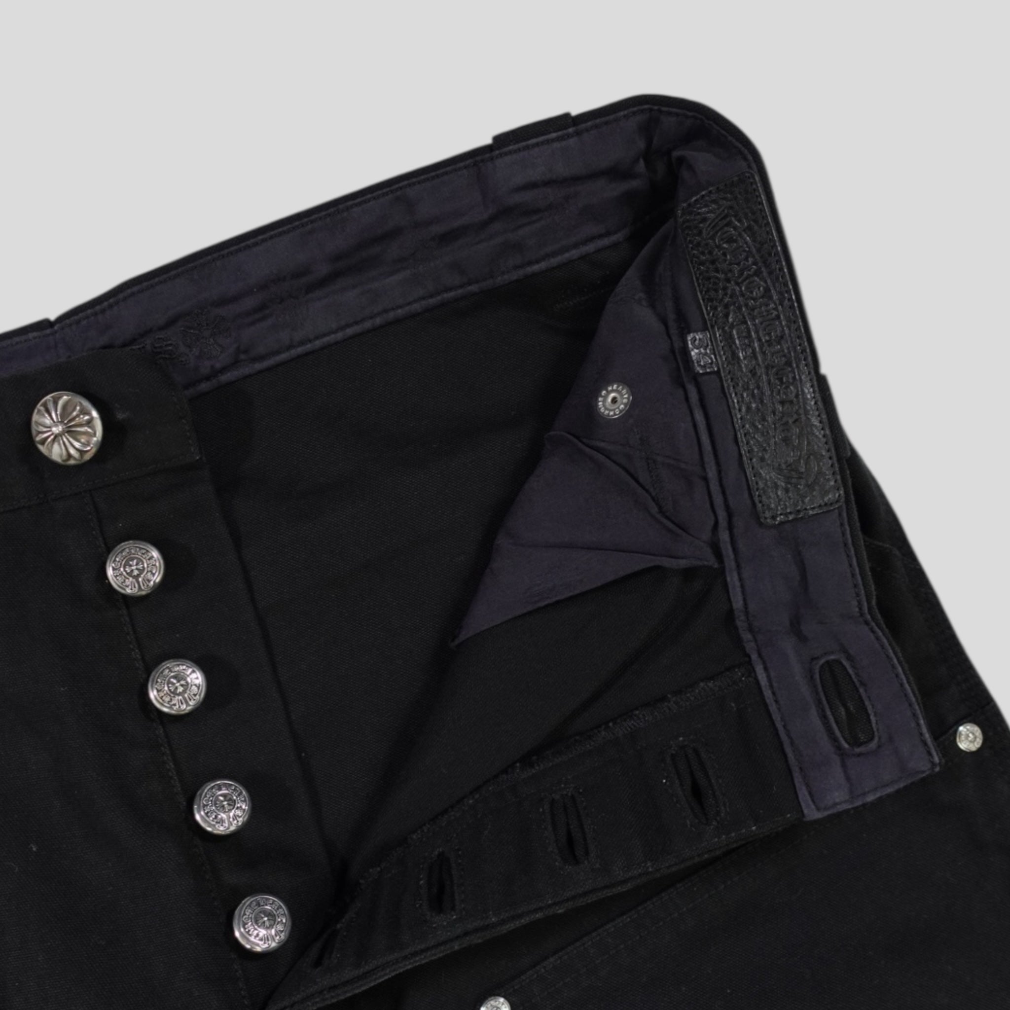 Chrome Hearts Double Knee Carpenter Pants in Black