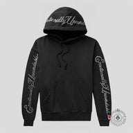 EMOTIONALLY UNAVAILABLE CRYSTAL-EMBELLISHED HOODIE