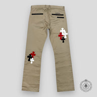 Chrome Hearts Cross Patch Chino Pants in Tan