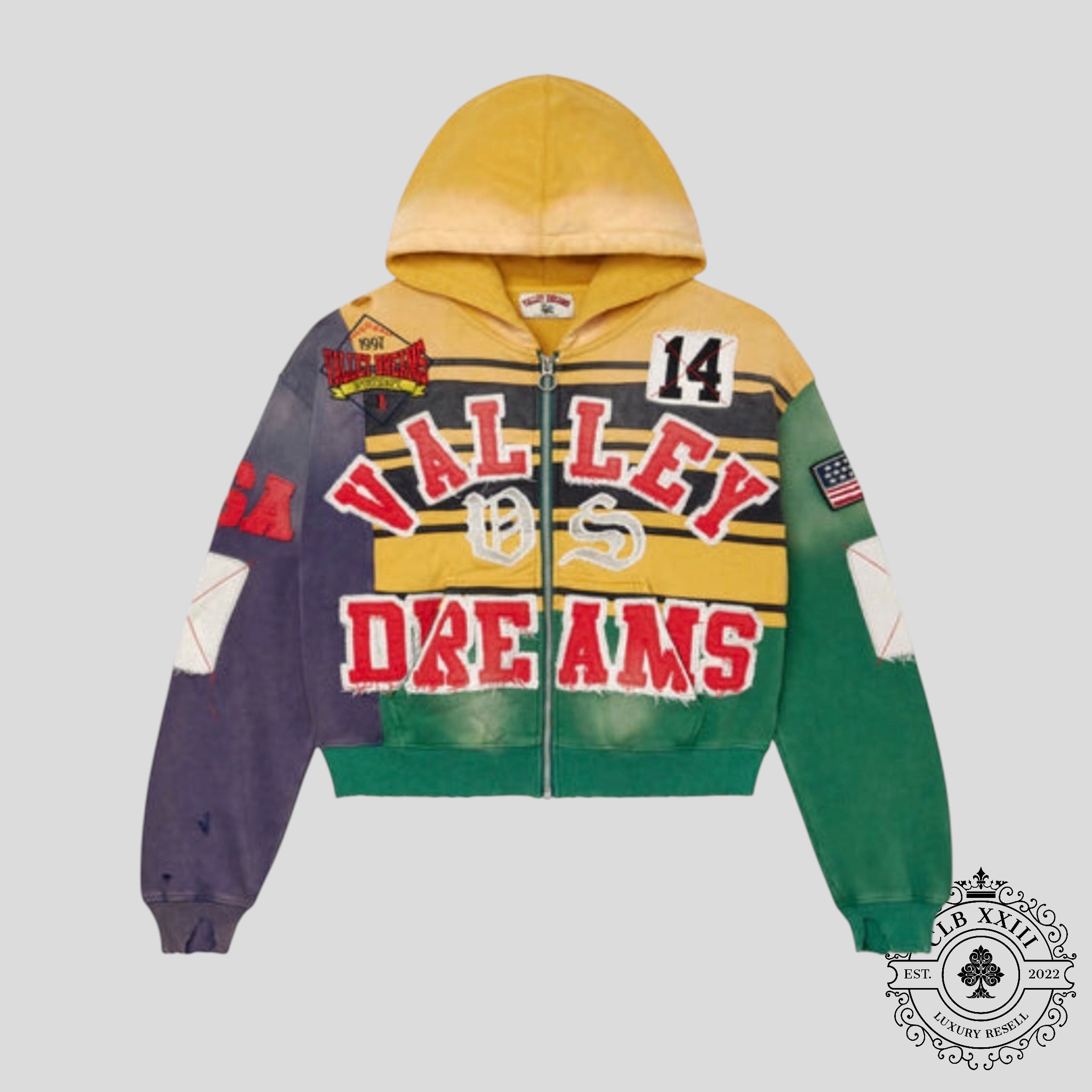 Vale Forever Collage Mardi Gras Zip Up in Multicolor