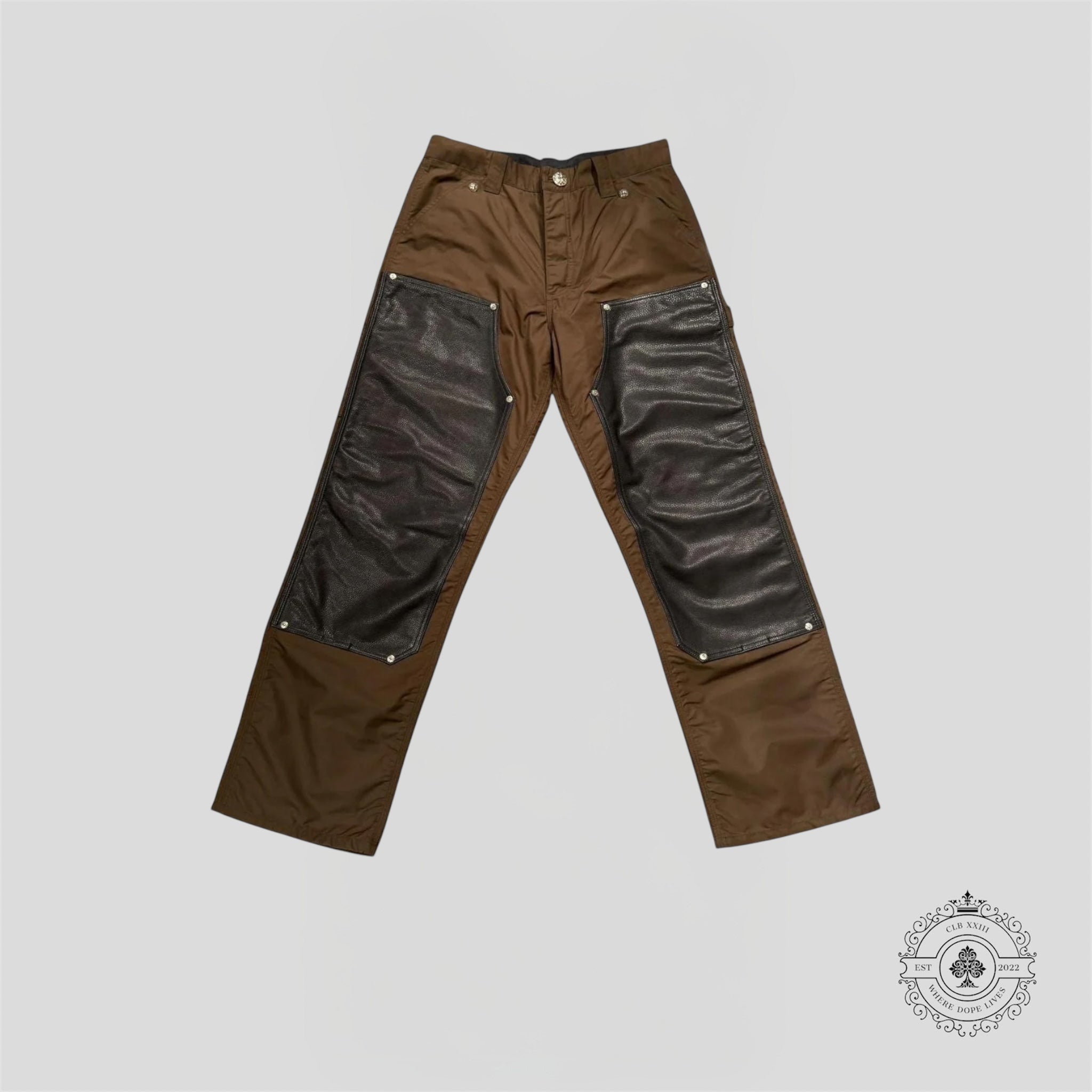 Chrome Hearts Nylon Double Knee Carpenter Cross Patch Pants