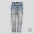 Amiri Military Stencil Jeans in Clay Indigo