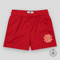 Eric Emanuel EE Basic Youth Shorts in Red/Off-white