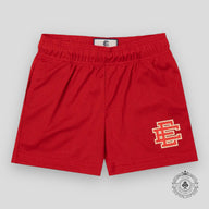 Eric Emanuel EE Basic Youth Shorts in Red/Off-white