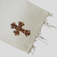 Chrome Hearts Leopard Cross Patch Jeans in White