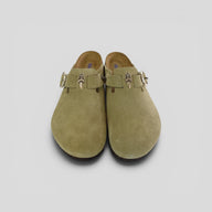 Chrome Hearts Birkenstock Mules in Taupe