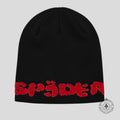 SP5DER Black Fuzzy Logo Mohair Beanie