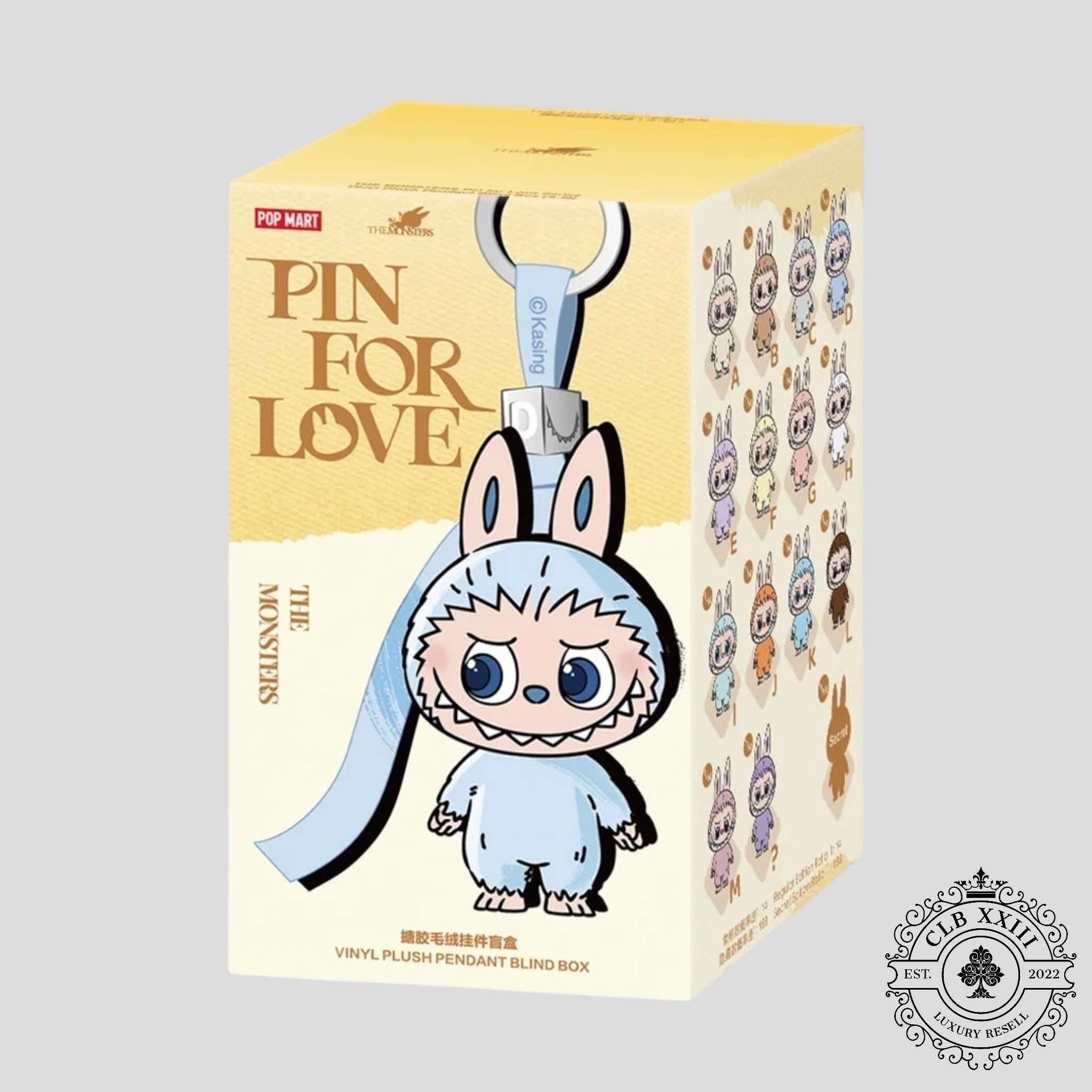 Pop Mart Labubu The Monsters Pin for Love Series Vinyl Plush Pendant (A-M) Single Blind Box