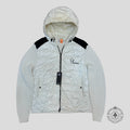 Moncler Padded Front Waffle Knit Jacket in Cream