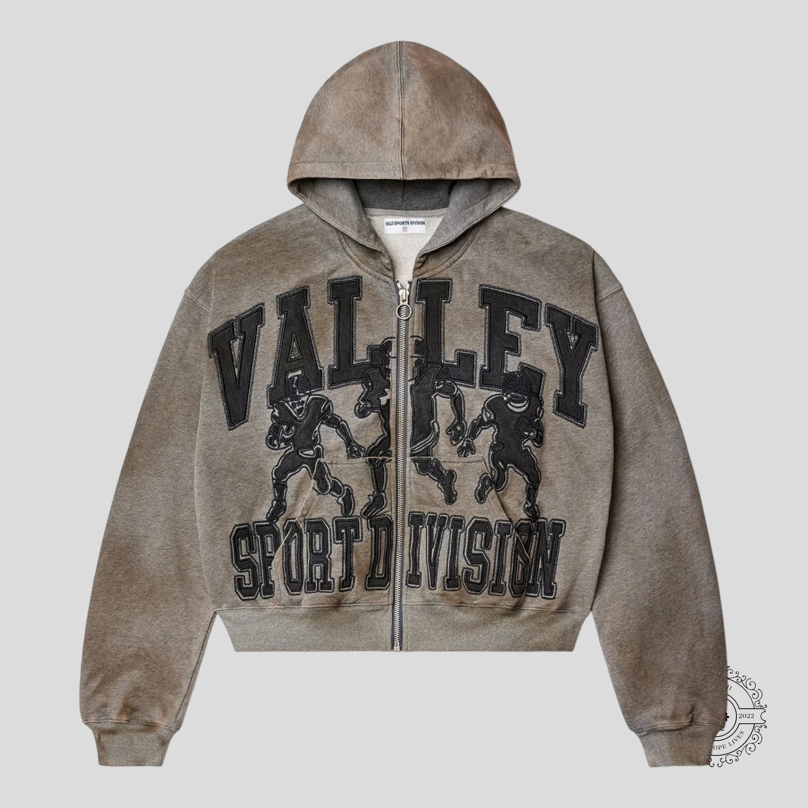 Vale Forever Friday Zip Up Hoodie in Grey