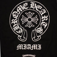 CHROME HEARTS MIAMI EXCLUSIVE HORSESHOE LOGO ZIP-UP HOODIE - BLACK