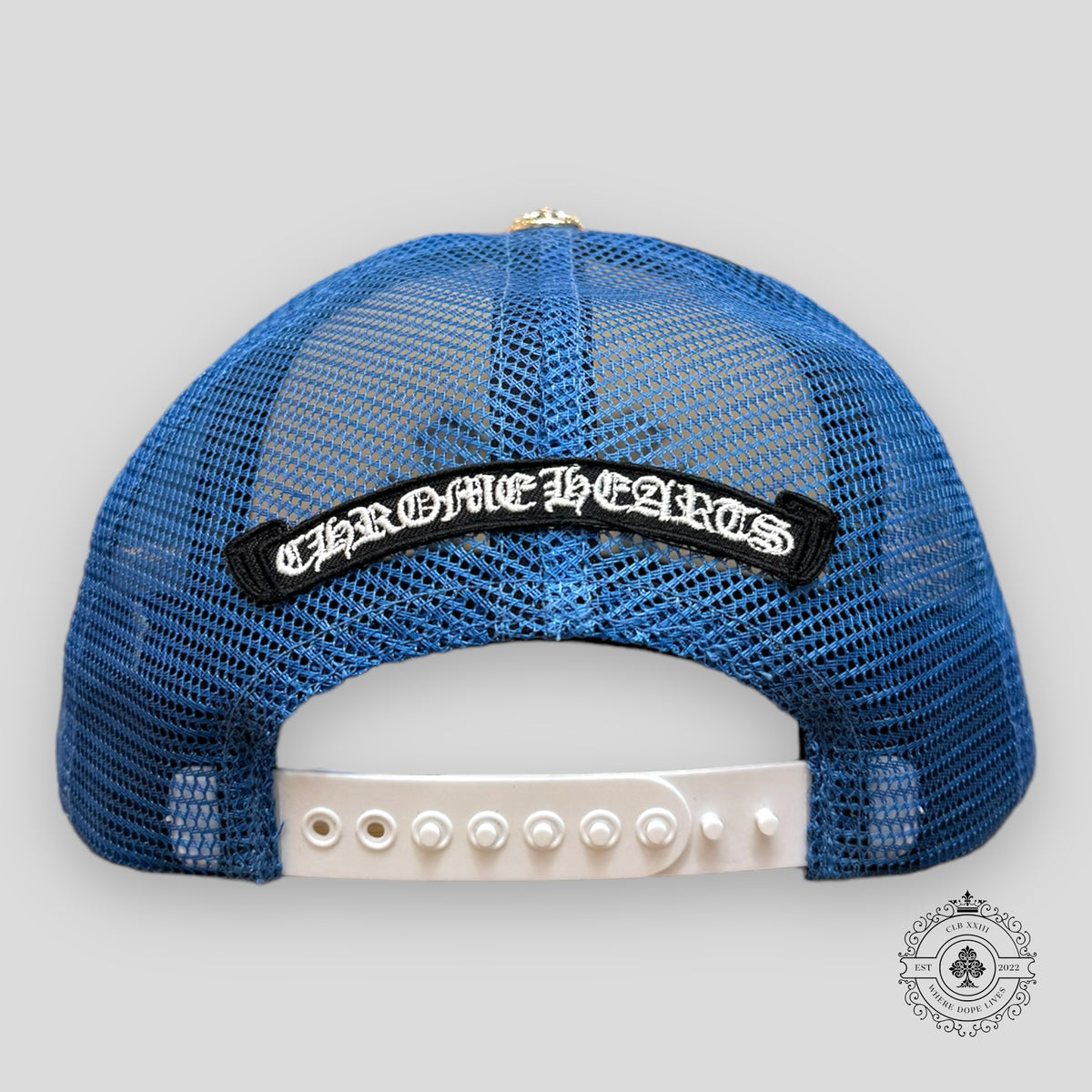 Chrome Hearts Miami Exclusive Trucker Hat in Blue