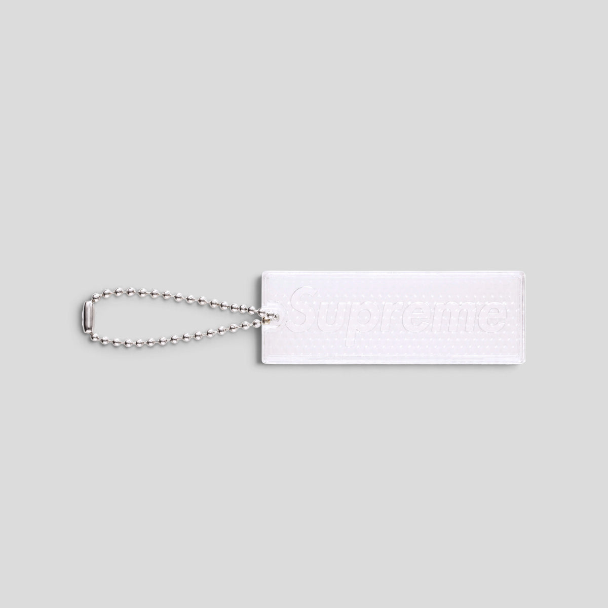 Supreme Reflective Keychain in Clear