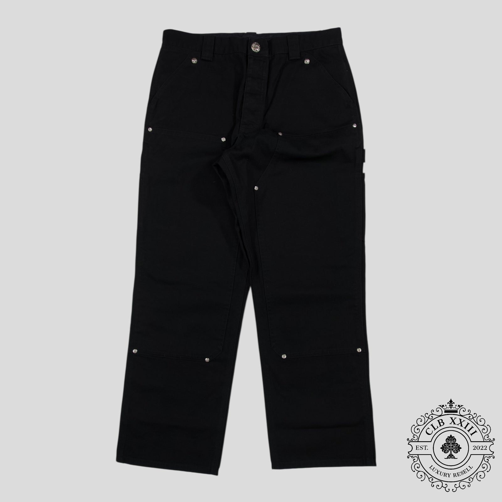 Chrome Hearts Double Knee Carpenter Pants in Black