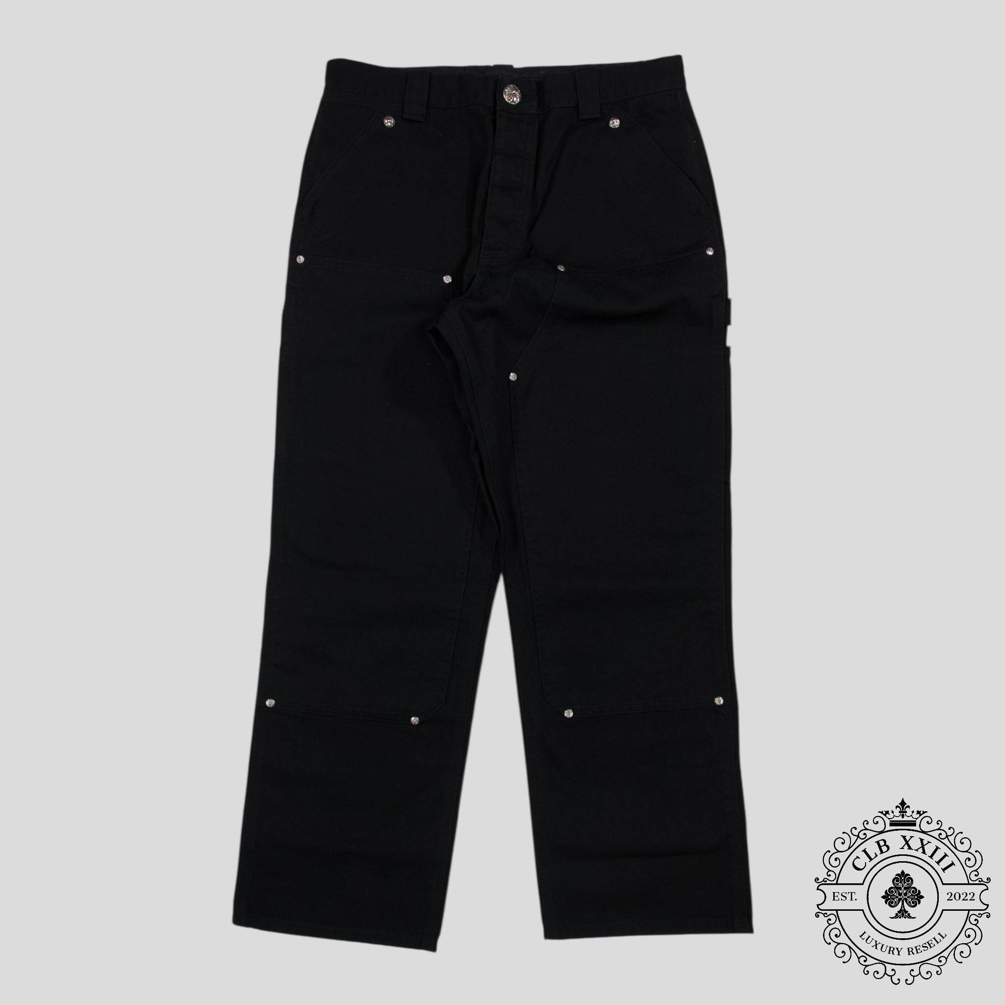 Chrome Hearts Double Knee Carpenter Pants in Black