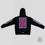 Chrome Hearts Eye Chart Dagger Hoodie in Black/Pink