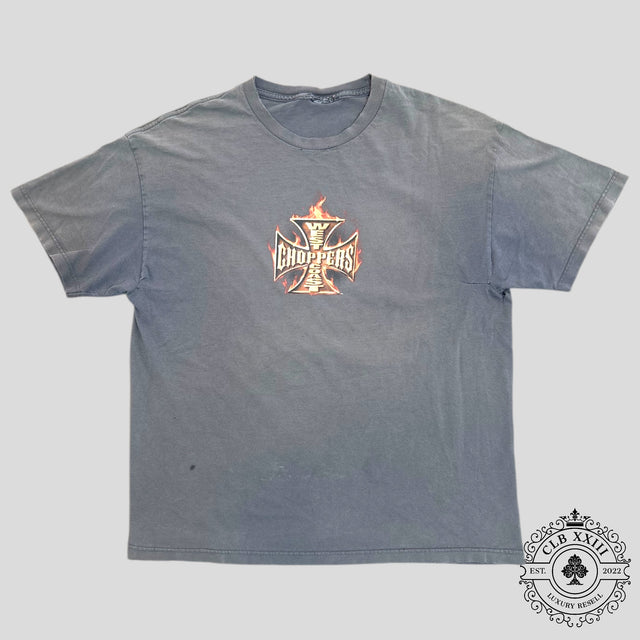 West Coast Choppers Vintage Long Beach Tee in Grey