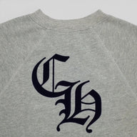 Chrome Hearts Women's Triple Cross CH Flocked Crewneck in Grey