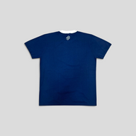 CLB XXIII Louis Vuitton navy blue short sleeve crewneck t-shirt with white graphic intarsia detail on the back