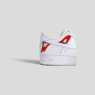 CLB XXIII Matty Boy Sadistic Lips Air Force 1 Low sneakers featuring custom red lip artwork on white leather