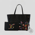 Louis Vuitton x Takashi Murakami Neverfull MM in Black