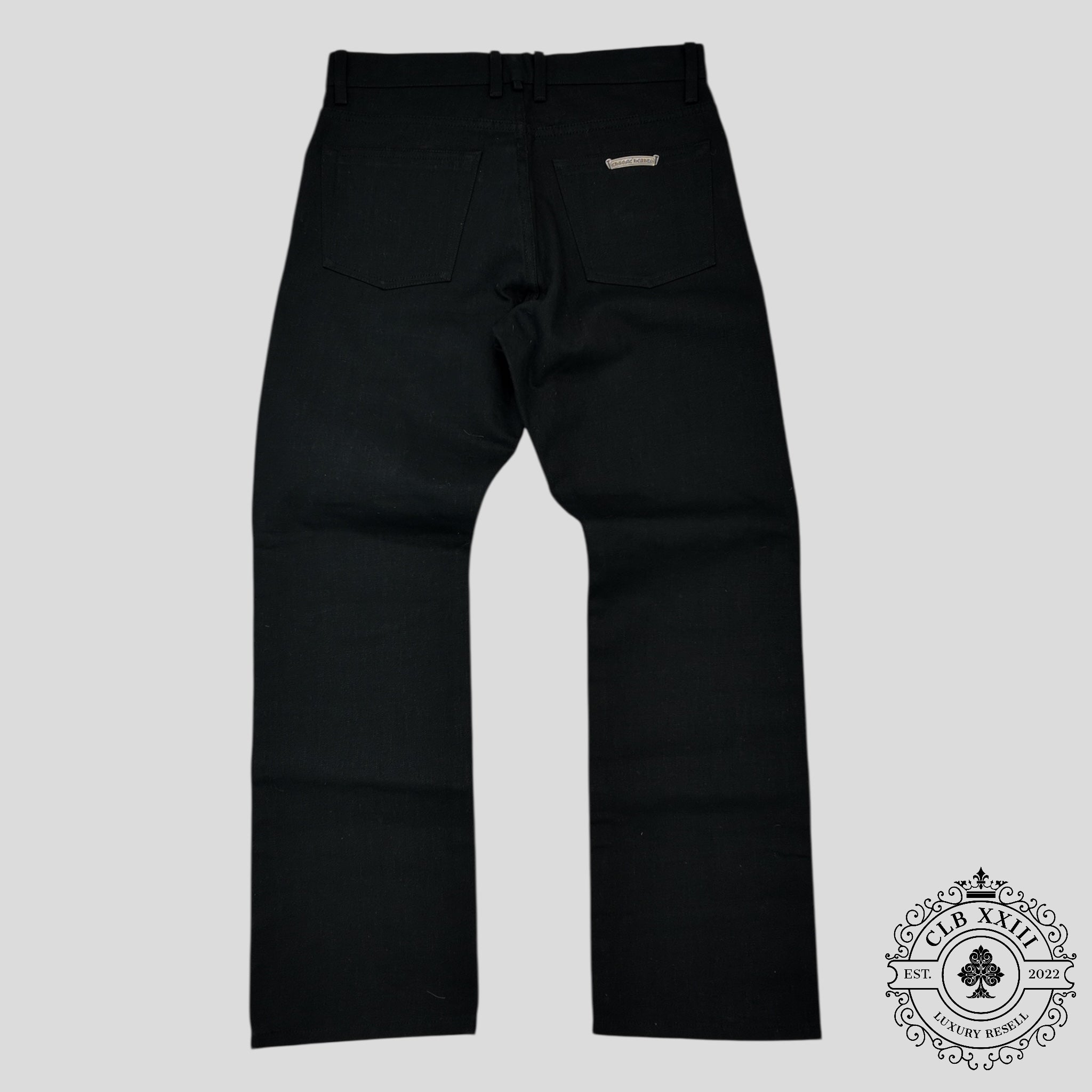 Chrome Hearts Fleur Knee Jeans in Black