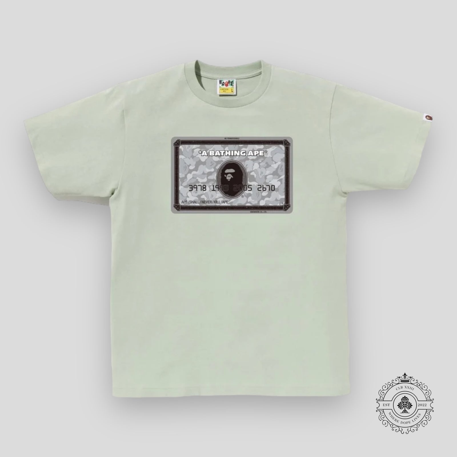 Bape Card Tee in Green