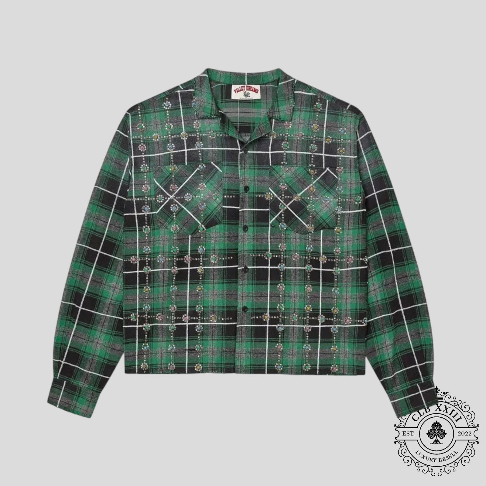 Vale Forever Grinch Gems Flannel in Green