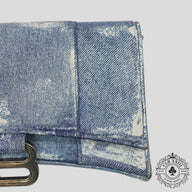 Balenciaga Hourglass Denim Chainlink Bag