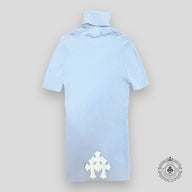 Chrome Hearts Cashmere Short-Sleeve Sweater in Blue