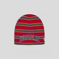 Supreme New Era Stripe Beanie in Red