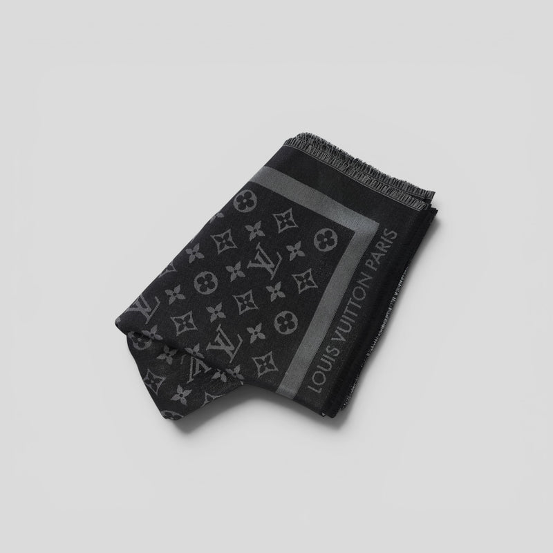 Louis Vuitton Monogram Shine Shawl in Black