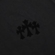 Chrome Hearts Women's Triple Cross Flocked Long Sleeve in Black