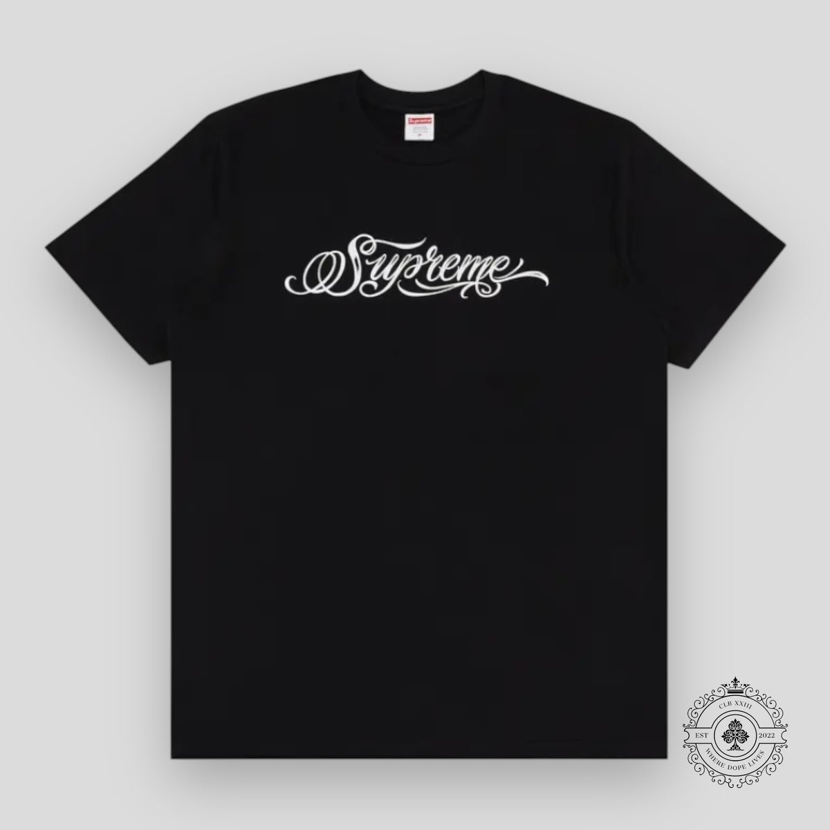 Supreme Script Tee in Black