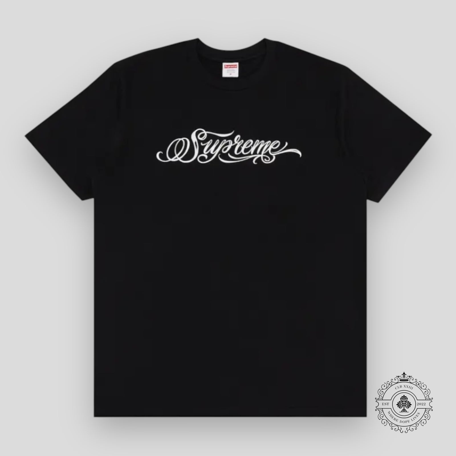 Supreme Script Tee in Black