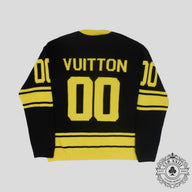 Louis Vuitton Intarsia Football Sweater in Black/Yellow