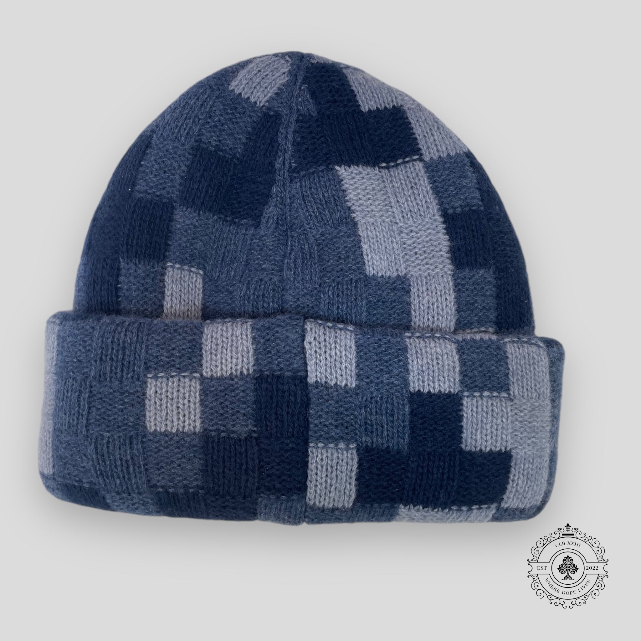Louis Vuitton Blue Damoflage Bonnet Beanie