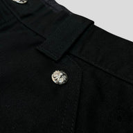 Chrome Hearts Cross Patch Double Knee Carpenter Pants in Black/Zebra