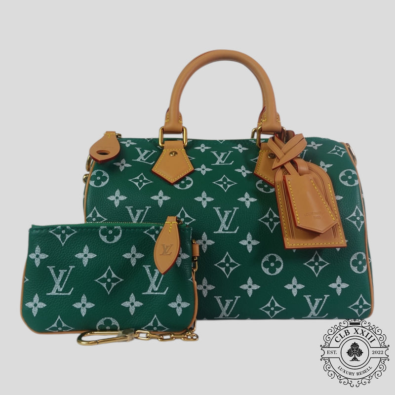 Louis Vuitton Speedy P9 Bandoulière Calfskin Bag, front view