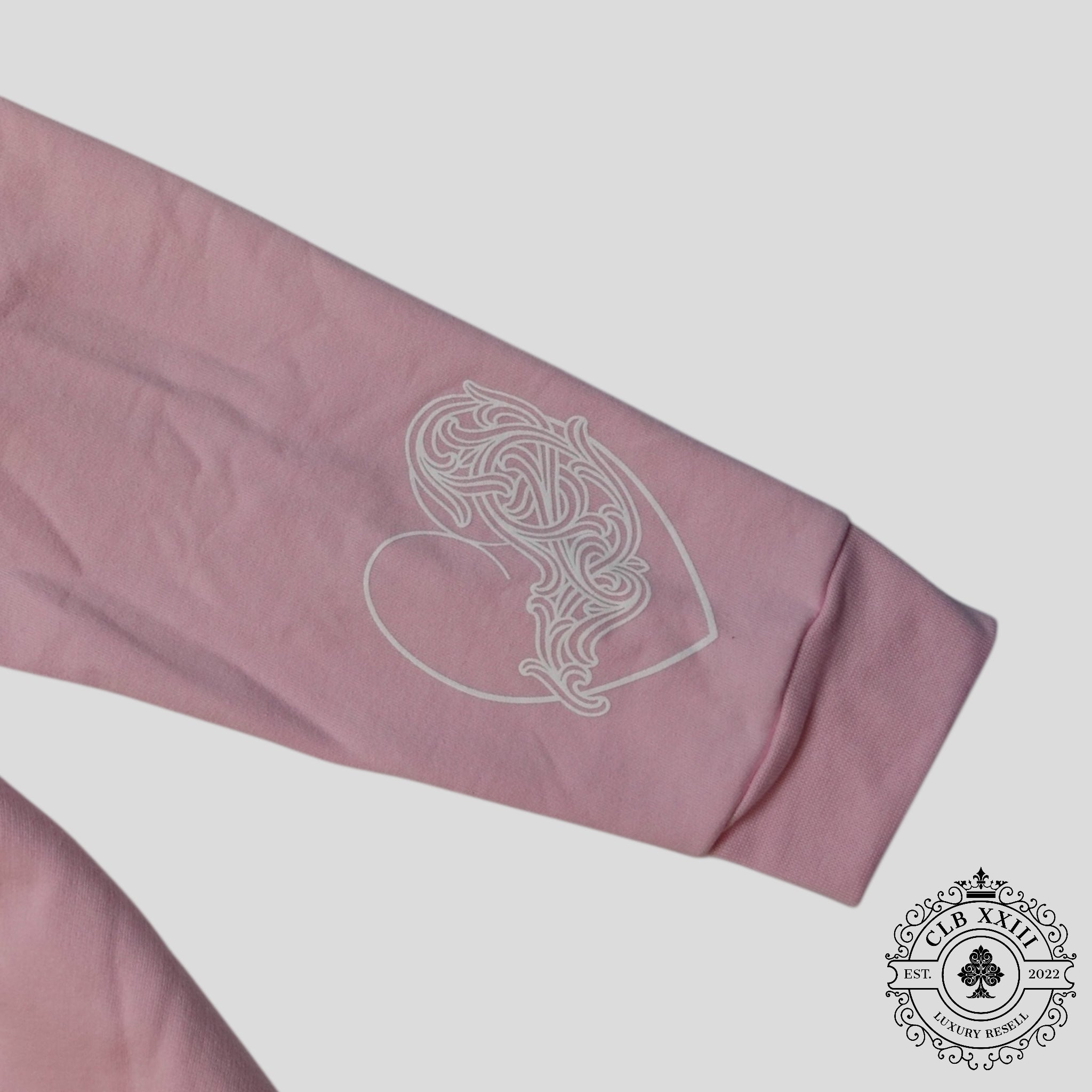 Chrome Hearts Art Basel Vine Heart Hoodie in Light Pink