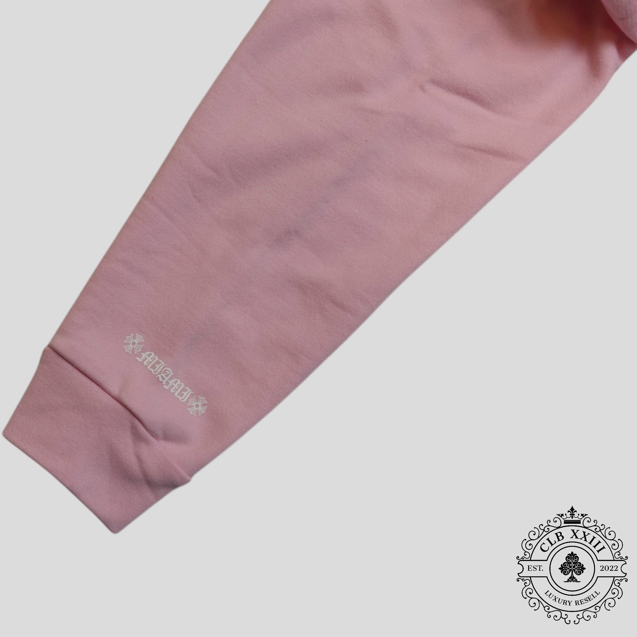 Chrome Hearts Art Basel Vine Heart Hoodie in Light Pink