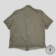 Dior Oblique Button Up Silk Shirt in Green