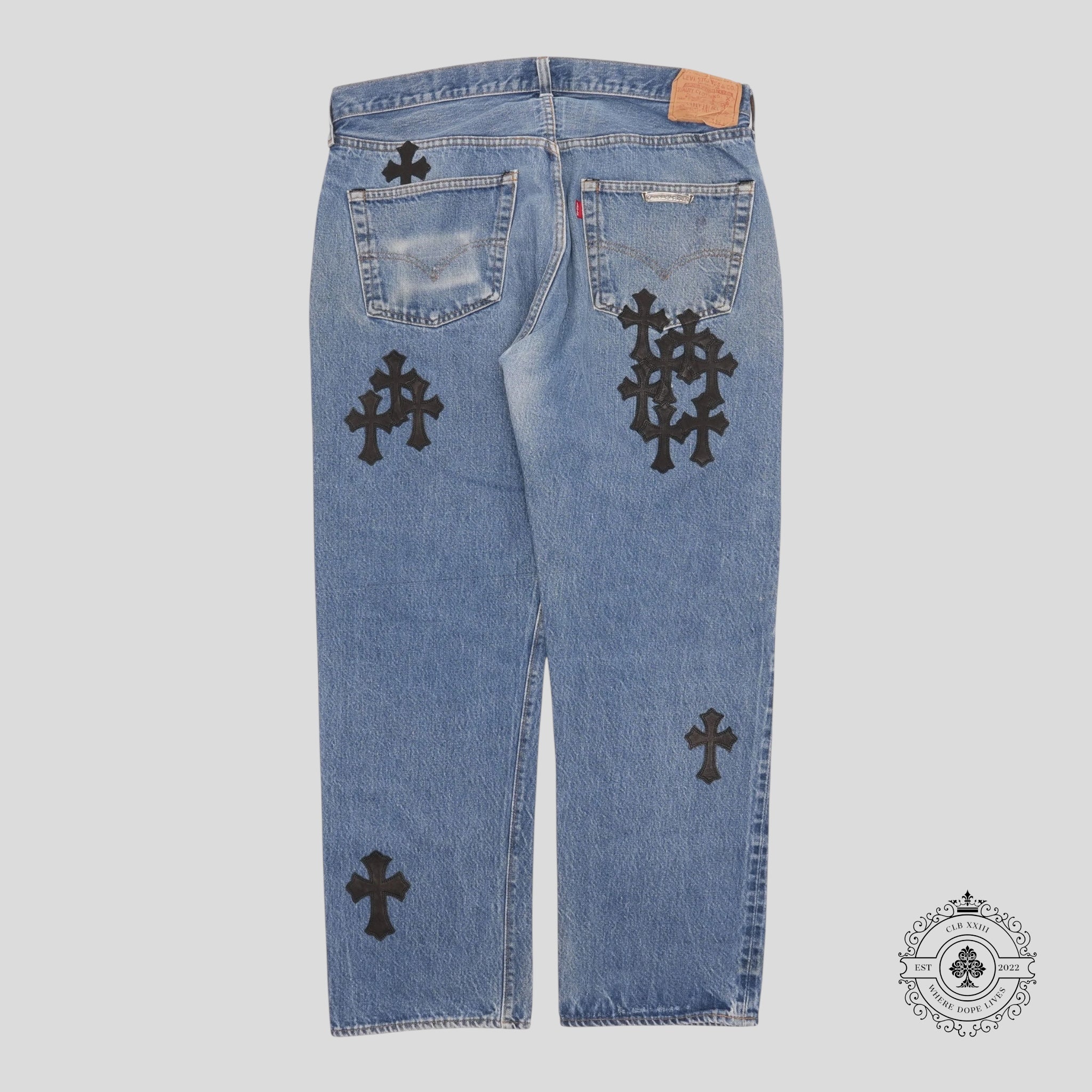 Chrome Hearts Cross Patch Levi 501 Jeans