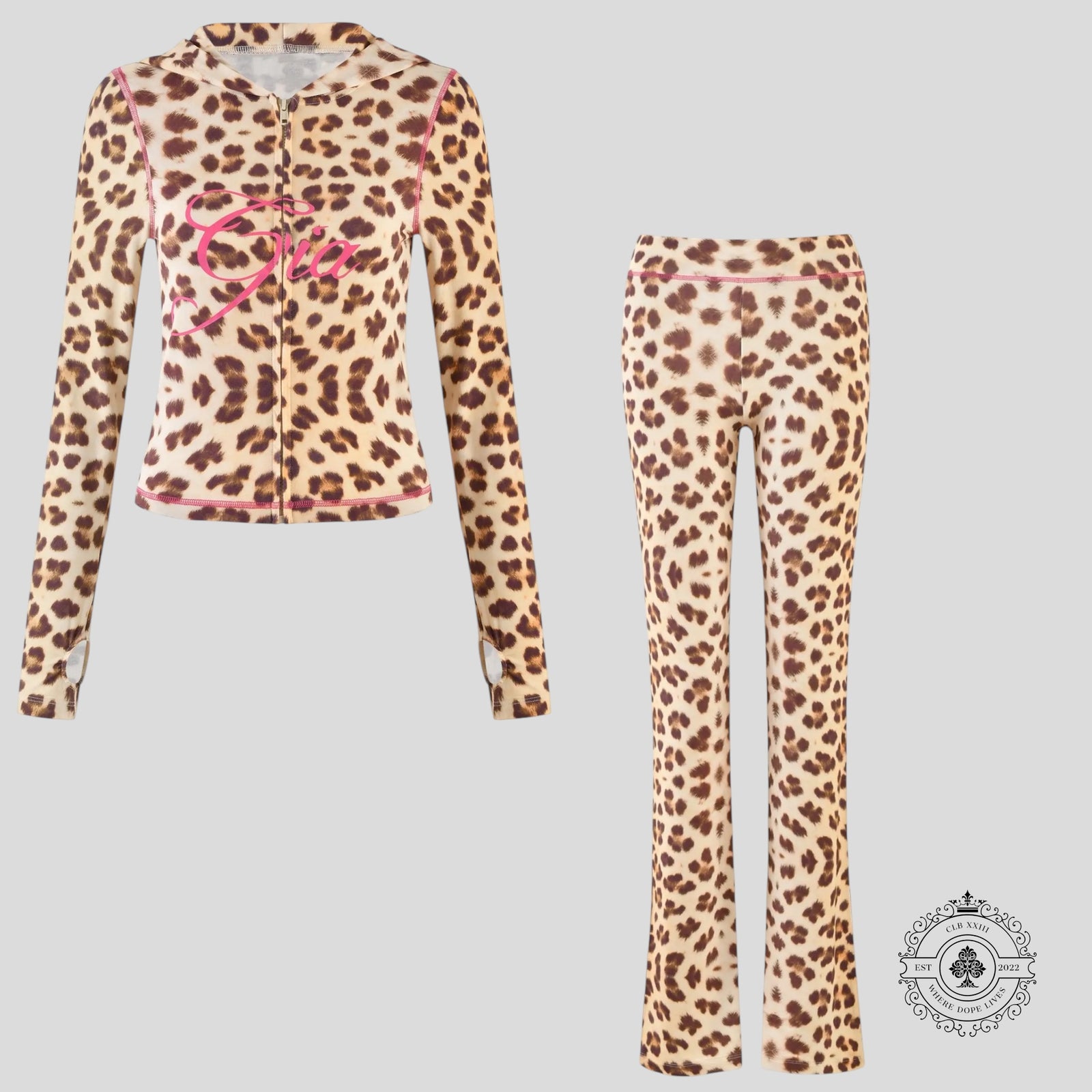 I.AM.GIA Blare Hoodie & Trackpant Set in Leopard