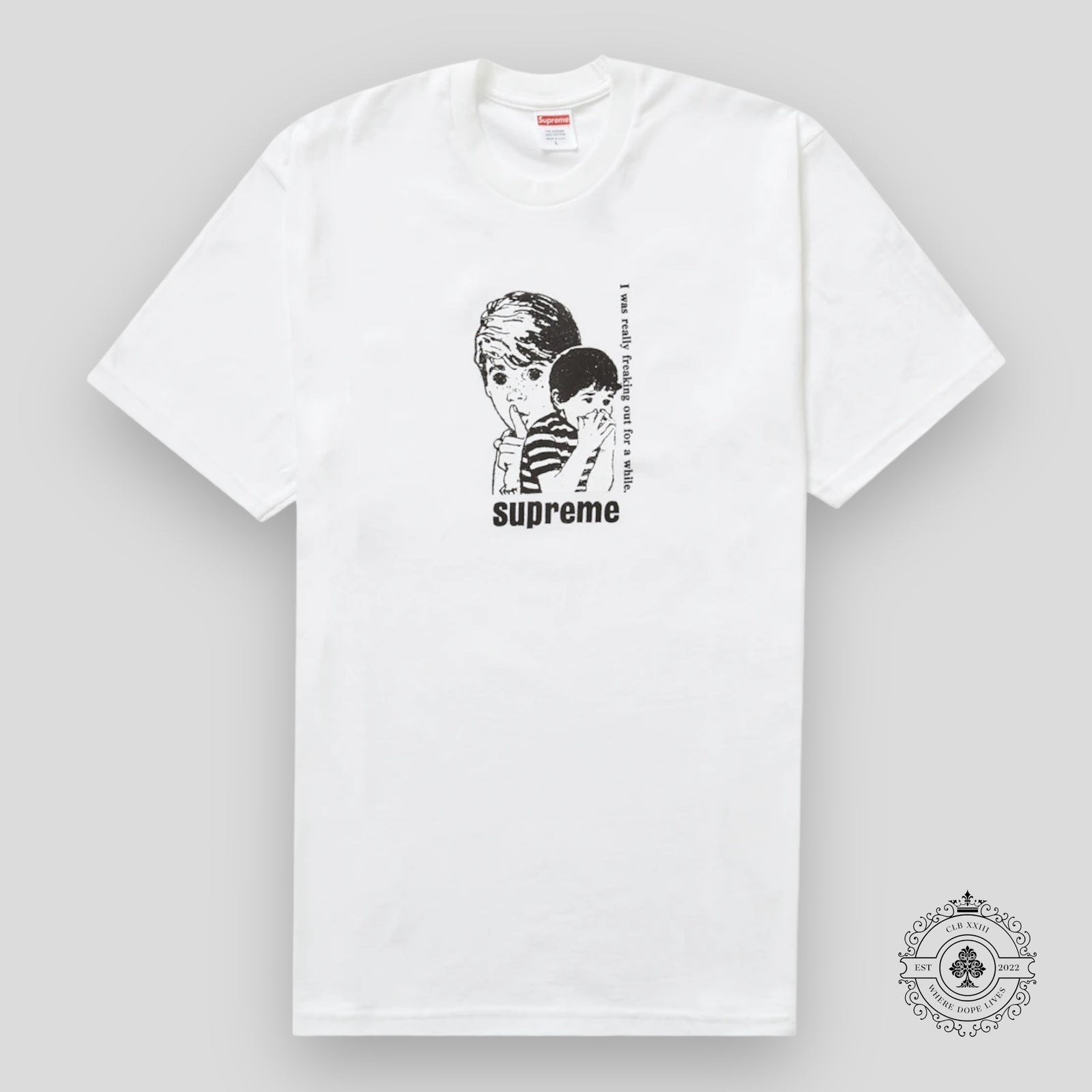 Supreme Freaking Out Tee in White