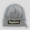 Supreme Box Logo Beanie in Heather Grey