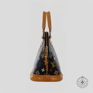 Louis Vuitton x Takashi Murakami Alma PM Monogram Handbag in Black