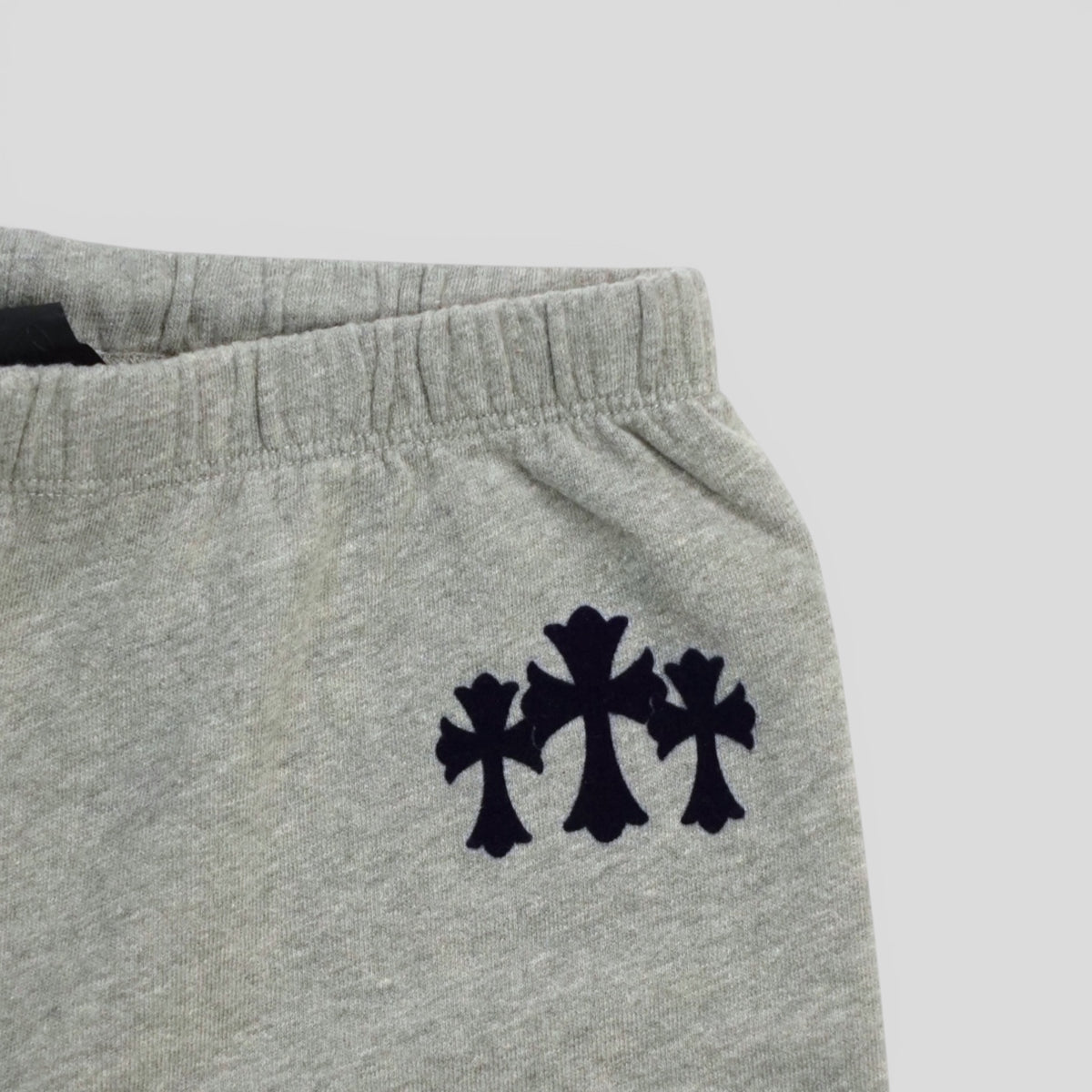Chrome Hearts Women's Triple Cross CH Flocked Sweatpants in Grey